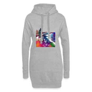 Radfahren Radsport Artikel #cycling #sport #biking - Hoodie-Kleid - Grau meliert - Vorne