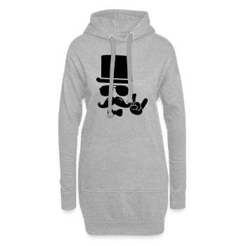 Retro Hipster Moustache Bräutigam t-shirts - Hoodie-Kleid - Grau meliert - Vorne