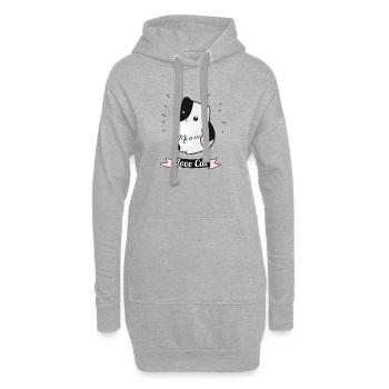 Katze niedlich kitty love girl illustration pink g - Hoodie-Kleid - Grau meliert - Vorne