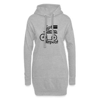 Eat Seep Tretroller Repeat - Hoodie-Kleid - Grau meliert - Vorne