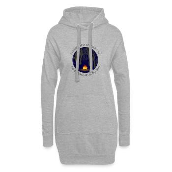 Pfadfinder wo das Abenteuer... - Hoodie-Kleid - Grau meliert - Vorne