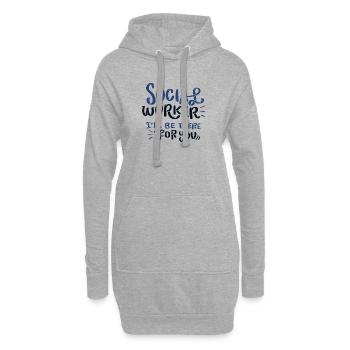 Social Worker, Social Worker, Social Gift - Hoodie Dress - heather grey - Front
