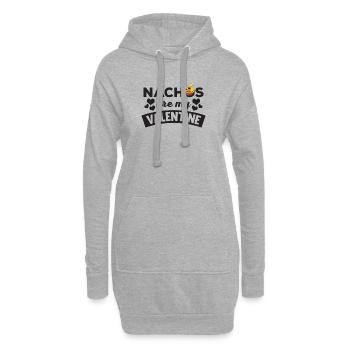 Nette Nachos sind mein Valentinsgruß-T-Shirt - Hoodie-Kleid - Grau meliert - Vorne