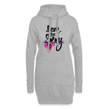 I am so Sexy - Hoodie-Kleid - Grau meliert - Vorne
