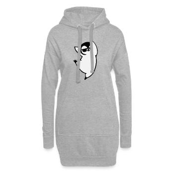 Dabbing Penguin - Animal Penguin - Hoodie-Kleid - Grau meliert - Vorne