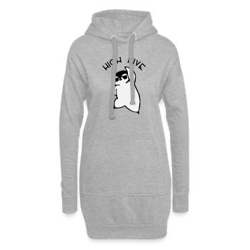 High Five - Penguin - Hoodie-Kleid - Grau meliert - Vorne