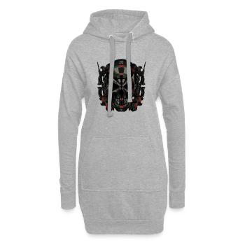 Darts Darts Skull Darts Don - Sweat-shirt à capuche long Femme - gris chiné - Devant