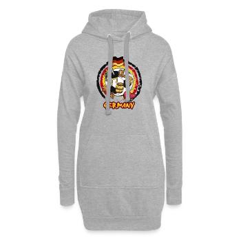 Team Deutschland - Fußball Weltmeisterschaft - Hoodie-Kleid - Grau meliert - Vorne