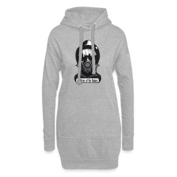 Masque à gaz - Sweat-shirt à capuche long Femme - gris chiné - Devant