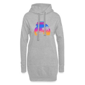 camper sunset - Hoodie-Kleid - Grau meliert - Vorne