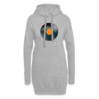 Vintage Vinyl - Hoodie Dress - heather grey - Front
