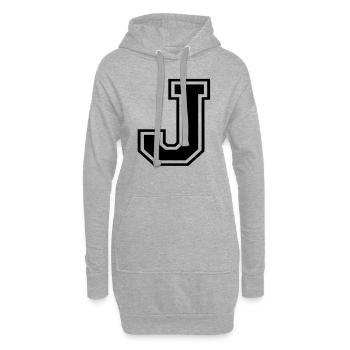 j - Hoodie-Kleid - Grau meliert - Vorne