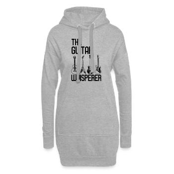 The Guitar Whisperer - Hoodie-Kleid - Grau meliert - Vorne