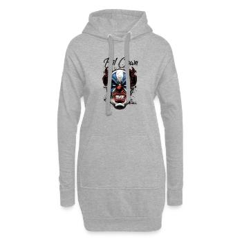 Clown maléfique - Clown maléfique - Sweat-shirt à capuche long Femme - gris chiné - Devant
