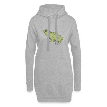 Frosch - Hoodie-Kleid - Grau meliert - Vorne
