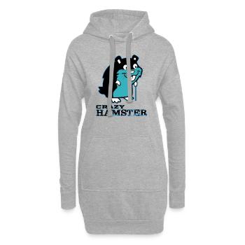 Crazy Hamster - Hoodie-Kleid - Grau meliert - Vorne