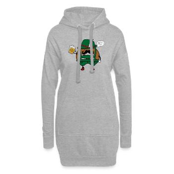 Pomme de terre en costume Prost - Sweat-shirt à capuche long Femme - gris chiné - Devant