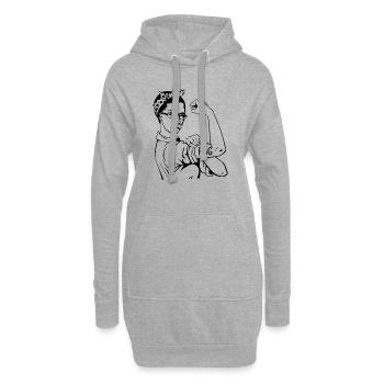 Notorious RBG unzerbrechlich - Widerspruch - Hoodie-Kleid - Grau meliert - Vorne