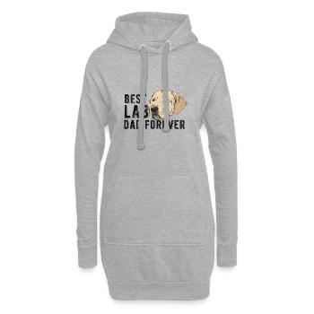 Chiens Grudge Day - Labrador - Sweat-shirt à capuche long Femme - gris chiné - Devant