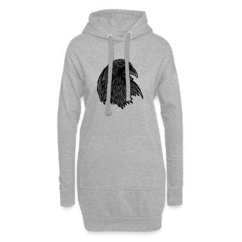 Raven Rabe - Hoodie-Kleid - Grau meliert - Vorne