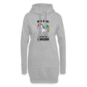 Mir Egal Ich Bin Ein Einhorn - Pferde Geschenk - Hoodie-Kleid - Grau meliert - Vorne