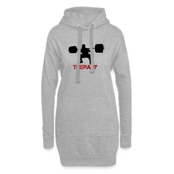 Gymnastique de musculation de musculation de levage - Sweat-shirt à capuche long Femme - gris chiné - Devant