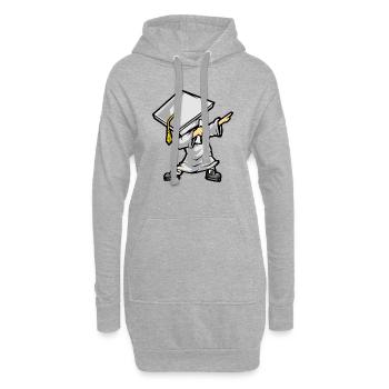 Dabbing Graduate - cadeau drôle de Graduation - Sweat-shirt à capuche long Femme - gris chiné - Devant