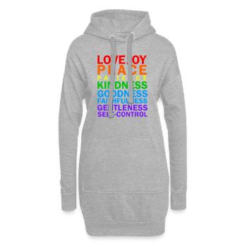 Fruit de l'esprit - Sweat-shirt à capuche long Femme - gris chiné - Devant