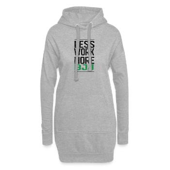 Drôle BJJ, chemise MMA - moins de travail, plus BJJ - Sweat-shirt à capuche long Femme - gris chiné - Devant