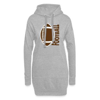 Football américain, maillot de sport de football - Sweat-shirt à capuche long Femme - gris chiné - Devant