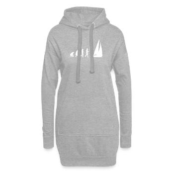 Marins - Sweat-shirt à capuche long Femme - gris chiné - Devant