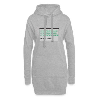 Computer - Hoodie-Kleid - Grau meliert - Vorne