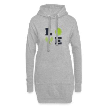 tennis - Sweat-shirt à capuche long Femme - gris chiné - Devant
