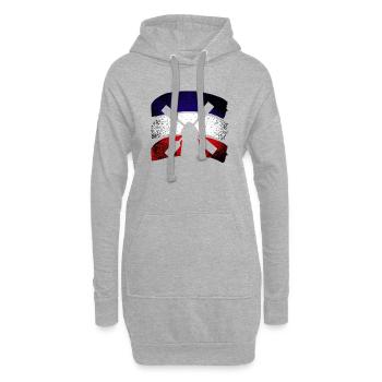 Cadeau d'art pays néerlandais moulin à vent - Sweat-shirt à capuche long Femme - gris chiné - Devant