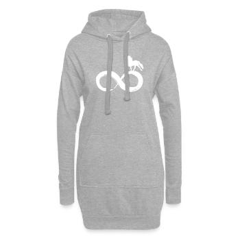 Isländer Islandpferde Pony Pferde Forever Infinity - Hoodie-Kleid - Grau meliert - Vorne