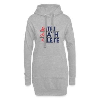 Triathlet v2 - Hoodie-Kleid - Grau meliert - Vorne
