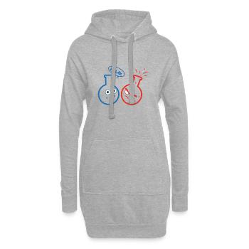 Chimie - Sweat-shirt à capuche long Femme - gris chiné - Devant