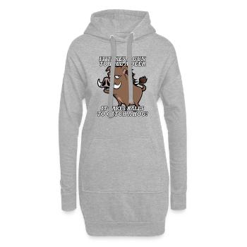 Lustig Witzig Wildschwein Jagen Jäger Hobby Jagd - Hoodie-Kleid - Grau meliert - Vorne