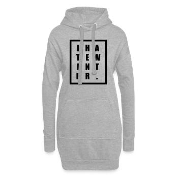 Ich hasse Winter - Hoodie-Kleid - Grau meliert - Vorne