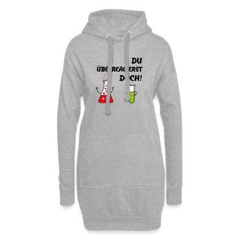 Dire drôle de cadeau de nerd de chimie de réaction - Sweat-shirt à capuche long Femme - gris chiné - Devant