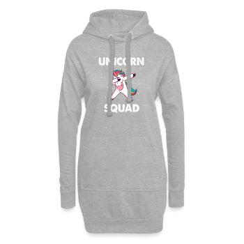 équipe de licorne - Sweat-shirt à capuche long Femme - gris chiné - Devant