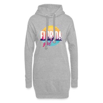 florida girl - Hoodie-Kleid - Grau meliert - Vorne