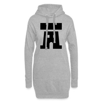 Siebenbürger Burg - Hoodie-Kleid - Grau meliert - Vorne