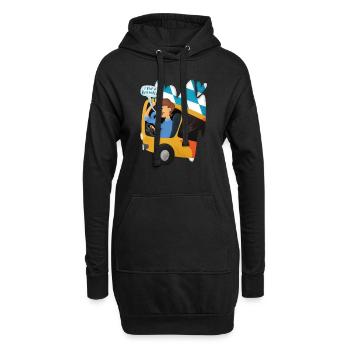 Busfahrer Bayern Schulbus Omnibus Geschenk - Hoodie-Kleid - Schwarz - Vorne