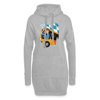 Busfahrer Bayern Schulbus Omnibus Geschenk - Hoodie-Kleid - Grau meliert - Vorne