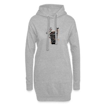 Expresso Your Self Kaffee Espresso Spruch - Hoodie-Kleid - Grau meliert - Vorne