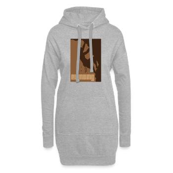 Escalade Climbing - Sweat-shirt à capuche long Femme - gris chiné - Devant