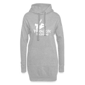 Parkour Extreme Urban Hindernis Sprung Geschenk - Hoodie-Kleid - Grau meliert - Vorne