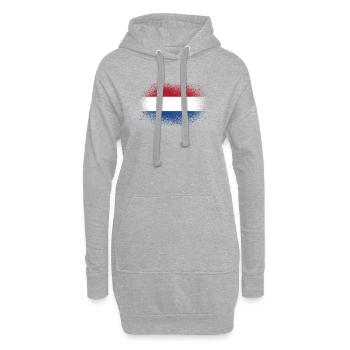 Drapeau hollandais, cadeau drôle - Sweat-shirt à capuche long Femme - gris chiné - Devant