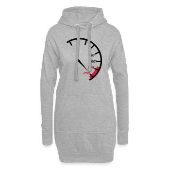 tacho - Sweat-shirt à capuche long Femme - gris chiné - Devant